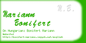 mariann bonifert business card